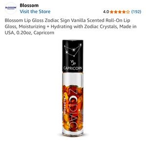 Blossom Zodiac Sign Vanilla Roll-On Lip Gloss